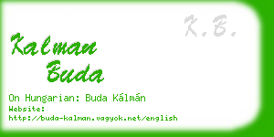 kalman buda business card