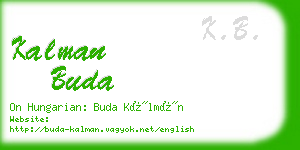 kalman buda business card